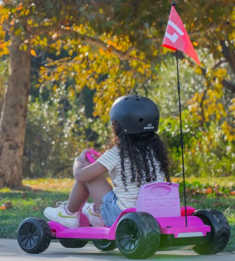 PINK - Droyd Zypster Electric Mini Go-Kart - Electric Bike for kids 3 to 6 years old - uilt-in parental speed controls where parents can use a key to lock in its speed at 3 or 6 mph