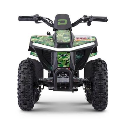 GREEN - Droyd Fury 500W Electric 4 Wheeler Quad Bike Kids Mini ATV with Throttle-Controlled Accelerator, 36V Lithium-Ion Battery