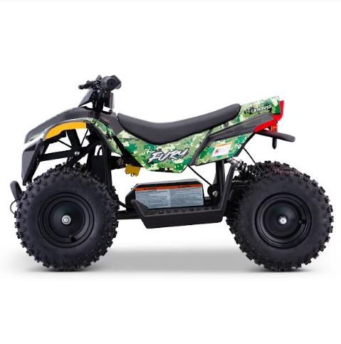 GREEN - Droyd Fury 500W Electric 4 Wheeler Quad Bike Kids Mini ATV with Throttle-Controlled Accelerator, 36V Lithium-Ion Battery