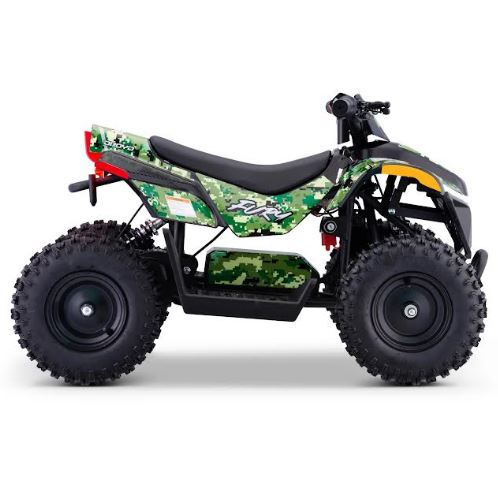 GREEN - Droyd Fury 500W Electric 4 Wheeler Quad Bike Kids Mini ATV with Throttle-Controlled Accelerator, 36V Lithium-Ion Battery