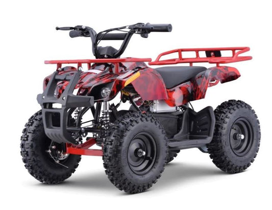 RED FLAME - SONORA Electric 500W 36V Kids Off-Road Quad ATV