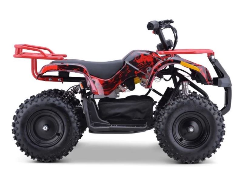 RED FLAME - SONORA Electric 500W 36V Kids Off-Road Quad ATV